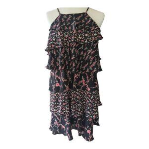 White House Black Market Women Strappy‎ Floral Tiered Dress 10